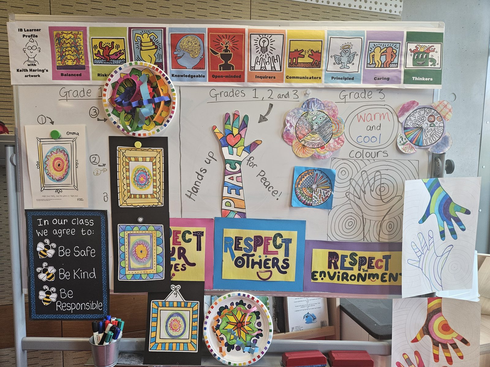 IB learner profile display in a Luxembourg international school classroom